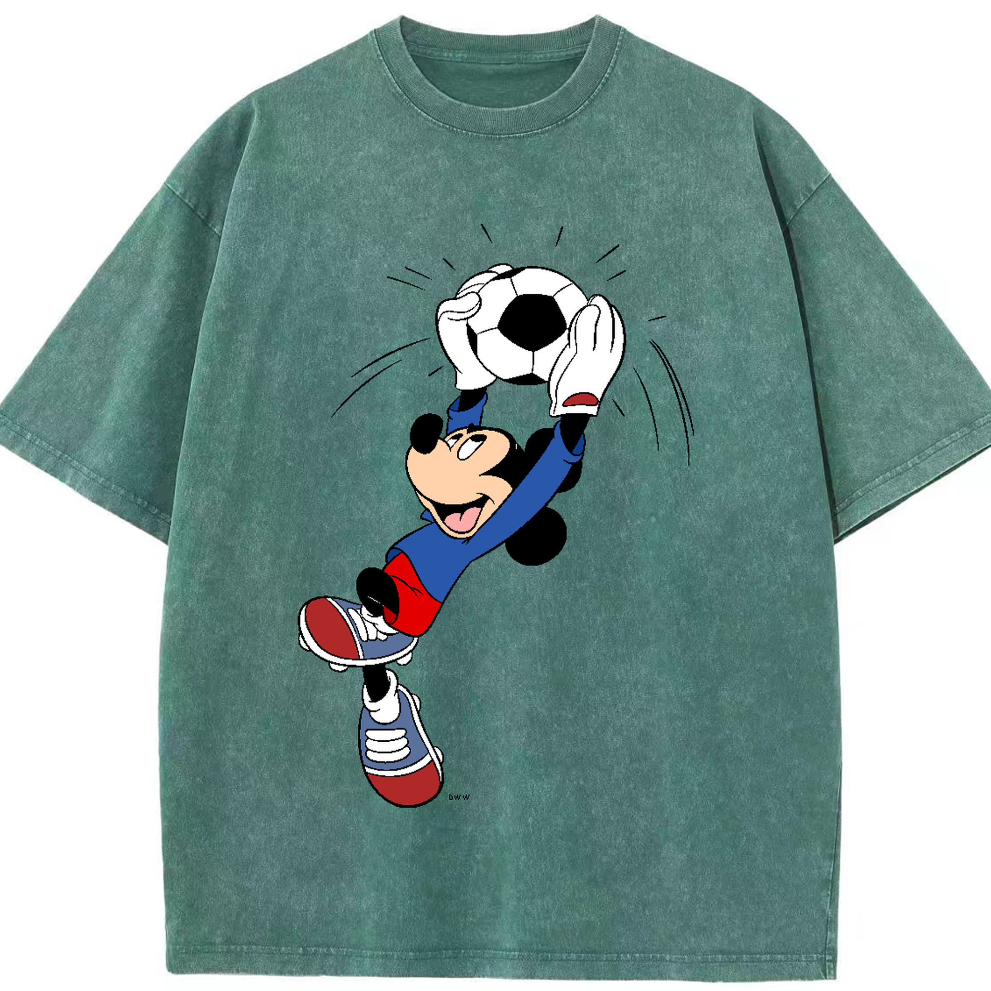 （画像用） ミッキーマウス Mickey Mouse 綿100% ヴィンテージ風 半袖Tシャツ（フロントプリント）